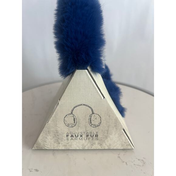 ASPEN FAUX FUR WINTER EAR MUFFS ROYAL BLUE NEW WITH TAGS - Picture 6 of 8